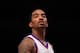 NEW YORK, NY - MARCH 28: J.R. Smith #8 of the New York Knicks looks on against the Orlando Magic at Madison Square Garden on March 28, 2012 in New York City. NOTE TO USER: User expressly acknowledges and agrees that, by downloading and/or using this Photograph, user is consenting to the terms and conditions of the Getty Images License Agreement. (Photo by Chris Trotman/Getty Images)