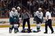 Kariya resting after Scott Stevens hit in game 6 of 03 Cup Final.