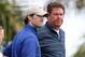 PALM BEACH GARDENS, FL - MARCH 03: Hall-of-Fame NFL quarterback Dan Marino of the Miami Dolphins talks with Super Bowl winning quarterback Drew Brees #9 of the New Orleans Saints before teeing off on the first hole during the Honda Classic Kenny G Gold Pro-Am at PGA National Resort And Spa on March 3, 2010 in Palm Beach Gardens, Florida. (Photo by Doug Benc/Getty Images)