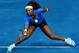 MADRID, SPAIN - MAY 07: Serena Williams of the USA slides to return a backhand to Elena Vesnina of Russia in her first round match during the Mutua Madrilena Madrid Open tennis tournament at the Caja Magica on May 7, 2012 in Madrid, Spain. (Photo by Jasper Juinen/Getty Images)