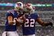 ARLINGTON, TX - NOVEMBER 13: (L-R) David Nelson #86 of the Buffalo Bills and Fred Jackson #22 celebrate a touchdown against the Dallas Cowboys at Cowboys Stadium on November 13, 2011 in Arlington, Texas. (Photo by Ronald Martinez/Getty Images)