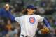 CHICAGO, IL - MAY 07: Jeff Samardzija #29 of the Chicago Cubs pitches against the Atlanta Braves in the first inning on May 7, 2012 at Wrigley Field in Chicago, Illinois. (Photo by David Banks/Getty Images)