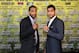 WASHINGTON, DC - MARCH 15: Lamont Peterson and Amir Kahn pose for a photo during a press conference for the upcoming fight between Lamont Peterson and Amir Khan at the W Hotel on March 15, 2012 in Washington, DC. (Photo by Ned Dishman/Getty Images)