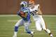 DETROIT - AUGUST 28: Jahvid Best #44 of the Detroit Lions gets past Scott Fujita #99 of the Cleveland Browns during a first quarter run in preseason game on August 28, 2010 at Ford Field in Detroit, Michigan. (Photo by Gregory Shamus/Getty Images)