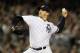 NEW YORK - OCTOBER 18: Andy Pettitte #46 of the New York Yankees pitches against the Texas Rangers in Game Three of the ALCS during the 2010 MLB Playoffs at Yankee Stadium on October 18, 2010 in New York, New York. (Photo by Al Bello/Getty Images)