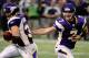 MINNEAPOLIS, MN - JANUARY 1: Christian Ponder #7 of the Minnesota Vikings hands off the ball to Toby Gerhart #32 during the first quarter against the Chicago Bears on January 1, 2012 at Mall of America Field at the Hubert H. Humphrey Metrodome in Minneapolis, Minnesota. (Photo by Hannah Foslien/Getty Images)
