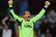 BIRMINGHAM, ENGLAND - JANUARY 02: Michel Vorm of Swansea City celebrates at the end of the Barclays Premier League match between Aston Villa and Swansea City at Villa Park on January 2, 2012 in Birmingham, England. (Photo by Shaun Botterill/Getty Images)