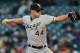 CLEVELAND, OH - MAY 9: Starting pitcher Jake Peavy #44 of the Chicago White Sox pitches during the first inning against the Cleveland Indians at Progressive Field on May 9, 2012 during the second game of a doubleheader in Cleveland, Ohio. (Photo by Jason Miller/Getty Images)
