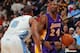 DENVER, CO - FEBRUARY 03: Kobe Bryant #24 of the Los Angeles Lakers controls the ball as Arron Afflalo #6 of the Denver Nuggets defends at the Pepsi Center on February 3, 2012 in Denver, Colorado. NOTE TO USER: User expressly acknowledges and agrees that, by downloading and or using this photograph, User is consenting to the terms and conditions of the Getty Images License Agreement. (Photo by Doug Pensinger/Getty Images)