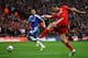 LONDON, ENGLAND - MAY 05: Andy Carroll of Liverpool shoots at goal during the FA Cup with Budweiser Final match between Liverpool and Chelsea at Wembley Stadium on May 5, 2012 in London, England. (Photo by Clive Brunskill/Getty Images)