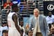 PHILADELPHIA, PA - MAY 10: Doug Collins of the Philadelphia 76ers talks to Jrue Holiday #11 during the game against the Chicago Bulls in Game Six of the Eastern Conference Quarterfinals in the 2012 NBA Playoffs at the Wells Fargo Center on May 10, 2012 in Philadelphia, Pennsylvania. NOTE TO USER: User expressly acknowledges and agrees that, by downloading and or using this photograph, User is consenting to the terms and conditions of the Getty Images License Agreement. (Photo by Drew Hallowell/Getty Images)