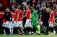 MANCHESTER, ENGLAND - MAY 06: Wayne Rooney (L) of Manchester United and his team mates walk around the pitch with Manchester United Manager Sir Alex Ferguson at the end of the Barclays Premier League match between Manchester United and Swansea City at Old Trafford on 6 May 2012 in Manchester, England. (Photo by Laurence Griffiths/Getty Images)