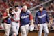 CINCINNATI, OH - MAY 12: Manager Davey Johnson of the Washington Nationals looks on as catcher Wilson Ramos #3 is helped off the field after suffering an injury against the Cincinnati Reds at Great American Ball Park on May 12, 2012 in Cincinnati, Ohio. The Nationals won 2-1. (Photo by Joe Robbins/Getty Images)