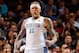 DENVER, CO - FEBRUARY 14: Chris Andersen #11 of the Denver Nuggets celebrates a blocked shot against the Phoenix Suns at the Pepsi Center on February 14, 2012 in Denver, Colorado. The Nuggets defeated the Suns 109-92. NOTE TO USER: User expressly acknowledges and agrees that, by downloading and or using this Photograph, user is consenting to the terms and conditions of the Getty Images License Agreement. (Photo by Doug Pensinger/Getty Images)