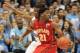 CHAPEL HILL, NC - FEBRUARY 27: Pe'Shon Howard #21 of the Maryland Terrapins drives around Leslie McDonald #5 of the North Carolina Tar Heels during their game at the Dean E. Smith Center on February 27, 2011 in Chapel Hill, North Carolina. (Photo by Streeter Lecka/Getty Images)