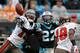 CHARLOTTE, NC - DECEMBER 24: Mike Williams #19 of the Tampa Bay Buccaneers and Darius Butler #27 of the Carolina Panthers battle for a ball during their game at Bank of America Stadium on December 24, 2011 in Charlotte, North Carolina. (Photo by Streeter Lecka/Getty Images)