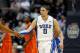 ATLANTA, GA - MARCH 09: Austin Rivers #0 of the Duke Blue Devils reacts against the Virginia Tech Hokies in their Quarterfinal game of the 2012 ACC Men's Basketball Conferene Tournament at Philips Arena on March 9, 2012 in Atlanta, Georgia (Photo by Streeter Lecka/Getty Images)