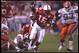 2 Jan 1996: Quarterback Tommie Frazier #15 of the Nebraska Cornhuskers attempts a quarterback keeper against the Florida Gators in the Fiesta Bowl in Sun Devil Stadium in Tempe, Arizona. Nebraska defeated Florida 62-24. Mandatory Credit: Mike Powell/Al