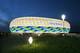 MUNICH, GERMANY - UNDATED: (EDITORIAL USE ONLY - NO COMMERCIALS) In
this handout image from the Allianz Group, the Allianz Arena is illuminated with white, green and blue lights ahead of the UEFA Champions League Final between FC Bayern Munich and Chelsea. The final takes place at the Allianz Arena on May 19, 2012. (Photo by Allianz Group via Getty Images)