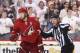 GLENDALE, AZ - MAY 15: Linesman Brian Murphy #93 gets hold of Martin Hanzal #11 of the Phoenix Coyotes after Hanzal boarded Dustin Brown #23 of the Los Angeles Kings in the third period of Game Two of the Western Conference Final during the 2012 NHL Stanley Cup Playoffs at Jobing.com Arena on May 15, 2012 in Phoenix, Arizona. Hanzal received a 5-minute major boarding penalty. The Kings defeated the Coyotes 4-0.(Photo by Christian Petersen/Getty Images)