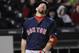 CHICAGO, IL - APRIL 27: Kevin Youkilis #20 of the Boston Red Sox reacts after striking out in the third inning against the Chicago White Sox in the third inning on April 27, 2012 at U.S. Cellular Field in Chicago, Illinois. (Photo by David Banks/Getty Images)