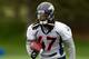 ENGLEWOOD, CO - MAY 11: Cornerback Omar Bolden #47 of the Denver Broncos runs with the ball in a drill during rookie camp at Dove Valley on May 11, 2012 in Englewood, Colorado. (Photo by Justin Edmonds/Getty Images)