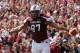COLUMBIA, SC - OCTOBER 08: Justice Cunningham #87 of the South Carolina Gamecocks celebrates after scoring a touchdown against the Kentucky Wildcats during their game at Williams-Brice Stadium on October 8, 2011 in Columbia, South Carolina. (Photo by Streeter Lecka/Getty Images)