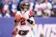 EAST RUTHERFORD, NJ - JANUARY 08: Matt Ryan #2 of the Atlanta Falcons looks to pass against the New York Giants during their NFC Wild Card Playoff game at MetLife Stadium on January 8, 2012 in East Rutherford, New Jersey. (Photo by Al Bello/Getty Images)