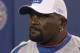 New York Giants line backer # 56 Lawrence Taylor 10 Pro Bowls (1981-90); retired after 1993 season with 1321/2 sacks inducted into Hall of Fame in 1999. on the field prior to the game during the Indianapolis Colts vs New York Giants game on September 10, 2006 at the Giants Stadium in East Rutherford NJ, The Colts won over the Giants by the score of 26 to 21. (Photo by Tom Berg/NFLPhotoLibrary)