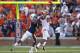 AUBURN - OCTOBER 16: Wide receiver Greg Childs #85 of the Arkansas Razorbacks catches a pass behind defensive back Neiko Thorpe #15 of the Auburn Tigers during the game at Jordan-Hare Stadium on October 16, 2010 in Auburn, Alabama. The Tigers beat the Razorbacks 65-43. (Photo by Mike Zarrilli/Getty Images)