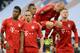 MADRID, SPAIN - APRIL 25: Bayern Munich line up during the UEFA Champions League Semi Final second leg between Real Madrid CF and Bayern Munich at The Bernabeu Stadium on April 25, 2012 in Madrid, Spain. (Photo by Jasper Juinen/Getty Images)
