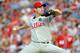 WASHINGTON, DC - AUGUST 20: Roy Oswalt #44 of the Philadelphia Phillies pitches against the Washington Nationals at Nationals Park on August 20, 2011 in Washington, DC. (Photo by Greg Fiume/Getty Images)