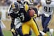 PITTSBURGH, PA - DECEMBER 24: Mike Wallace #17 of the Pittsburgh Steelers runs after the catch against the St. Louis Rams during the game on December 24, 2011 at Heinz Field in Pittsburgh, Pennsylvania. The Steelers won 27-0. (Photo by Justin K. Aller/Getty Images)