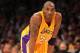 LOS ANGELES, CA - MAY 19: Kobe Bryant #24 of the Los Angeles Lakers looks on in the third quarter while taking on the Oklahoma City Thunder in Game Four of the Western Conference Semifinals in the 2012 NBA Playoffs on May 19 at Staples Center in Los Angeles, California. NOTE TO USER: User expressly acknowledges and agrees that, by downloading and or using this photograph, User is consenting to the terms and conditions of the Getty Images License Agreement. (Photo by Stephen Dunn/Getty Images)