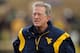 BOULDER, CO - SEPTEMBER 18: Head coach Bill Stewart of the West Virginia Mountaineers leads his team against the Colorado Buffaloes at Folsom Field on September 18, 2008 in Boulder, Colorado. (Photo by Doug Pensinger/Getty Images)