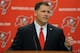 TAMPA, FL - JANUARY 27: Coach Greg Schiano of the Tampa Bay Buccaneers speaks to the media at an introduction press conference at the team training facility January 27, 2012 in Tampa, Florida. (Photo by Al Messerschmidt/Getty Images)