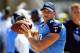 JACKSONVILLE, FL - SEPTEMBER 11: Jake Locker #10 of the Tennessee Titans throws a ball on the sidelines against the Jacksonville Jaguars during their season opener at EverBank Field on September 11, 2011 in Jacksonville, Florida. (Photo by Streeter Lecka/Getty Images)