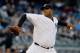 NEW YORK, NY - MAY 10: CC Sabathia #52 of the New York Yankees delivers a pitch in the first inning against the Tampa Bay Rays at Yankee Stadium on May 10, 2012 in the Bronx borough of New York City. (Photo by Mike Stobe/Getty Images)