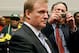 WASHINGTON - OCTOBER 28: Former National Football League player Brent Boyd (R) takes photogrpahs while sitting next to NFL Commissioner Roger Goodell (C) and Pro Football Hall of Fame player Willie Woods (2nd L) during a hearing of the House Judiciary Committee about football brain injuries on Captiol Hill October 28, 2009 in Washington, DC. A recent study of retired players suggested that N.F.L. retirees ages 60 to 89 are experiencing moderate to severe dementia at several times the national rate. Boyd suffers from headaches, depression, fatigue and dizziness caused by what his doctors diagnosed as post-concussion syndrome. According to Wood's guardian, former NFL player Robert Schmidt, Wood is a 'living, breathing example of the issues of concussions and their correlation with dementia.' (Photo by Chip Somodevilla/Getty Images)