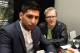 WASHINGTON, DC - MARCH 15: Amir Kahn speaks to the media while trainer Freddie Roach listens during a press conference for the upcoming fight between Lamont Peterson and Amir Khan at the W Hotel on March 15, 2012 in Washington, DC. (Photo by Ned Dishman/Getty Images)