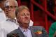 MIAMI, FL - MAY 22: Larry Bird, President of Basketball Operations for the Indiana Pacers looks on during Game Five of the Eastern Conference Semifinals in the 2012 NBA Playoffs against the Miami Heat at AmericanAirlines Arena on May 22, 2012 in Miami, Florida. NOTE TO USER: User expressly acknowledges and agrees that, by downloading and/or using this Photograph, User is consenting to the terms and conditions of the Getty Images License Agreement. (Photo by Mike Ehrmann/Getty Images)