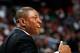 ATLANTA, GA - MAY 01: Doc Rivers of the Boston Celtics smiles after a play against the Atlanta Hawks in Game Two of the Eastern Conference Quarterfinals in the 2012 NBA Playoffs at Philips Arena on May 1, 2012 in Atlanta, Georgia. NOTE TO USER: User expressly acknowledges and agrees that, by downloading and or using this photograph, User is consenting to the terms and conditions of the Getty Images License Agreement. (Photo by Kevin C. Cox/Getty Images)