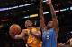 LOS ANGELES, CA - MAY 19: Kobe Bryant #24 of the Los Angeles Lakers goes up for a shot against Serge Ibaka #9 of the Oklahoma City Thunder in the first half in Game Four of the Western Conference Semifinals in the 2012 NBA Playoffs on May 19 at Staples Center in Los Angeles, California. NOTE TO USER: User expressly acknowledges and agrees that, by downloading and or using this photograph, User is consenting to the terms and conditions of the Getty Images License Agreement. (Photo by Stephen Dunn/Getty Images)
