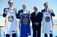 SAN FRANCISCO, CA - MAY 22: (L-R) Co-Executive Chairman & CEO, Golden State Warriors Joe Lacob, NBA Commissioner David Stern, San Francisco Mayor Edwin M. Lee, and Co-Executive Chairman of the Golden State Warriors Peter Guber poses together for this photo at a press conference with the Golden State Warriors announcing plans to build a new sport and entertainment arena on the waterfront in San Franciso in time for the 2017-18 NBA Season on May 22, 2012 in San Francisco, California. (Photo by Thearon W. Henderson/Getty Images)