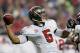 ATLANTA, GA - JANUARY 01: Josh Freeman #5 of the Tampa Bay Buccaneers against the Atlanta Falcons at Georgia Dome on January 1, 2012 in Atlanta, Georgia. (Photo by Kevin C. Cox/Getty Images)