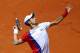 ROME, ITALY - MAY 21: Novak Djokovic of Serbia serves in his match against Rafael Nadal of Spain in the final during day ten of the Internazionali BNL d'Italia 2012 Tennis on May 21, 2012 in Rome, Italy. (Photo by Julian Finney/Getty Images)