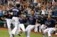 ST. PETERSBURG, FL - MAY 23: Outfielder Rich Thompson #24 of the Tampa Bay Rays celebrates scoring the game-winning run in the 11th inning against the Toronto Blue Jays May 23, 2012 at Tropicana Field in St. Petersburg, Florida. The Rays won 5 -4. (Photo by Al Messerschmidt/Getty Images)
