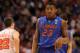 PHOENIX, AZ - MARCH 24: Bradley Beal #23 of the Florida Gators reacts in the first half while taking on the Louisville Cardinals during the 2012 NCAA Men's Basketball West Regional Final at US Airways Center on March 24, 2012 in Phoenix, Arizona. (Photo by Jamie Squire/Getty Images)