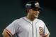PHOENIX, AZ - MAY 13: Melky Cabrera #53 of the San Francisco Giants smiles after his third hit of the game which included a solo home run against the Arizona Diamondbacks during a MLB game at Chase Field on May 13, 2012 in Phoenix, Arizona. (Photo by Ralph Freso/Getty Images)