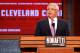 NEWARK, NJ - JUNE 23: NBA Commissioner David Stern announces that the Cleveland Cavaliers selected Kyrie Irving from Duke with the #1 overall pick in the first round during the 2011 NBA Draft at the Prudential Center on June 23, 2011 in Newark, New Jersey. NOTE TO USER: User expressly acknowledges and agrees that, by downloading and/or using this Photograph, user is consenting to the terms and conditions of the Getty Images License Agreement. (Photo by Mike Stobe/Getty Images)